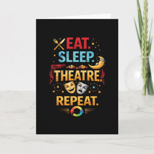 Eten, Slapen, Theater, Herhalen Feestdagen Kaart