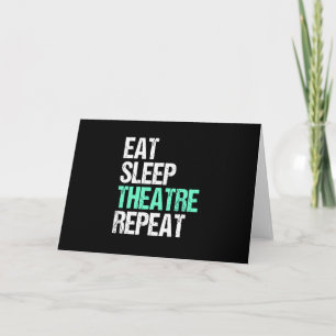 Eten Slapen Theater Herhalen Grappige Acteur Actri Kaart