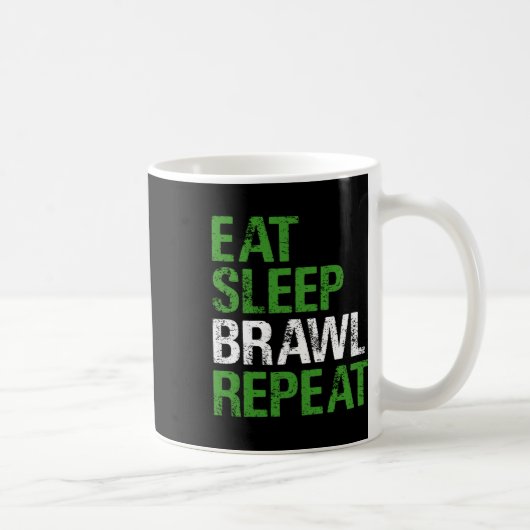 Eten Slapen Vecht Herhaal Gamer Game Grappig Voor Koffiemok (Rechts)