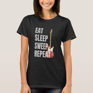 Eten Slapen Vegen Herhalen Gitarist Gitaarspeler 1 T-shirt