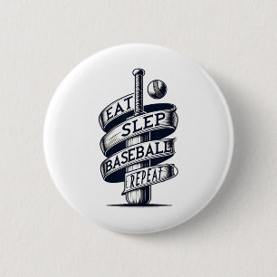 Eten Slapen Verkopen Herhalen Verkopen Speler Cric Ronde Button 5,7 Cm