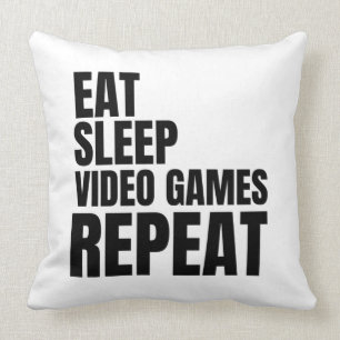 eten slapen videogames herhalen kussen