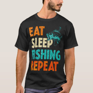 Eten Slapen Vissen Herhalen Liefde voor Vissen Geb T-shirt