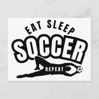 eten slapen voetbal herhalen briefkaart