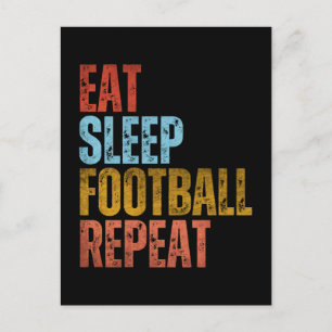 ETEN SLAPEN VOETBAL HERHALEN BRIEFKAART
