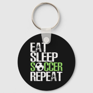 Eten Slapen Voetbal Herhalen Cool Sport Speler Cad Sleutelhanger