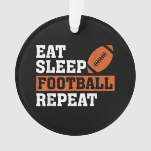 Eten Slapen Voetbal Herhalen Geweldig Liefhebben V Ornament