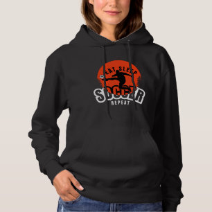 eten slapen voetbal herhalen hoodie