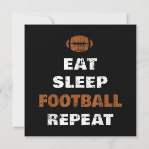 Eten Slapen Voetbal Herhalen Liefde Voetbal Vintag Kaart
