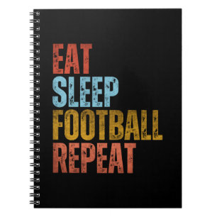 ETEN SLAPEN VOETBAL HERHALEN NOTITIEBOEK