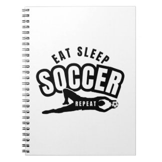 eten slapen voetbal herhalen notitieboek
