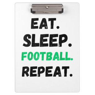 Eten Slapen Voetbal Herhalen Schattig Eten Slapen Klembord