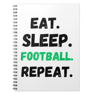 Eten Slapen Voetbal Herhalen Schattig Eten Slapen Notitieboek