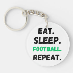 Eten Slapen Voetbal Herhalen Schattig Eten Slapen Sleutelhanger