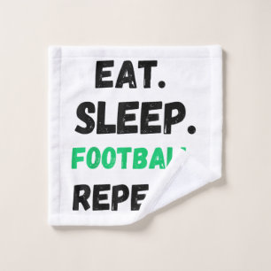 Eten Slapen Voetbal Herhalen Schattig Eten Slapen Washandje