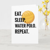 Eten Slapen Waterpolo Herhalen Waterpolospeler Cad Kaart (Gele Bloem)