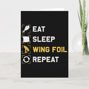 Eten Slapen Wing Foil Herhalen Grappige Wing Surfe Kaart