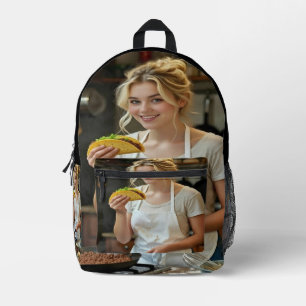 Eten Tacos Foto Personaliseren Aanpassen Bedrukte Rugzak
