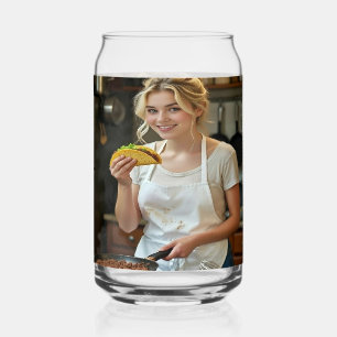 Eten Tacos Foto Personaliseren Aanpassen Blikvorm Glas