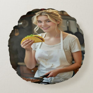 Eten Tacos Foto Personaliseren Aanpassen Rond Kussen