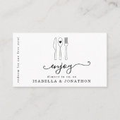 Eten Ticket, Gratis Maaltijd Voucher Visitekaartje (Voorkant)