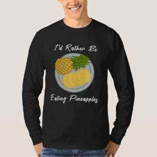 Eten van ananasfruit Tropisch fruit T-shirt