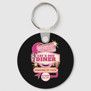 Eten van huisdieren Springfield Ohio Grappige katt Sleutelhanger