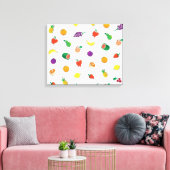 Eten voor denken_volledig Fruity_Pattern Canvas Afdruk (Insitu (Woonkamer))