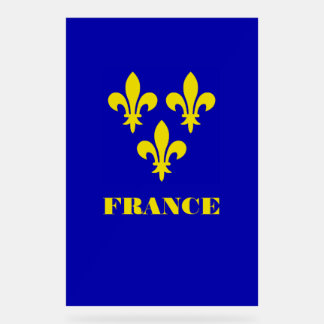 Étendard Royal Français Médiéval Fidélité Héraldiq