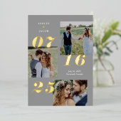 Étendre Joy REAL FOIL Enregistrer La Carte Date (Debout devant)