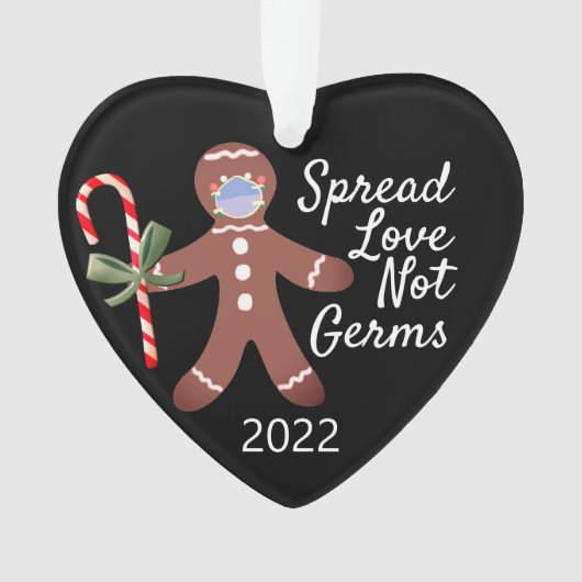 Étendre Love Not Germs Covid 19 Gingerbread 2020 (devant)
