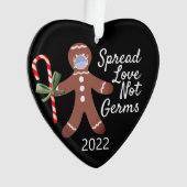 Étendre Love Not Germs Covid 19 Gingerbread 2020 (devant)