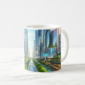 Eterity Metropolis - futuristisch stadsbeeld Koffiemok (Voorkant rechts)