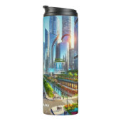 Eterity Metropolis - futuristisch stadsbeeld Thermosbeker (Geroteerd rechts)