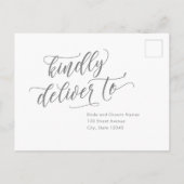 Eternal Bliss Editable Color RSVP Reply Kaart (Achterkant)