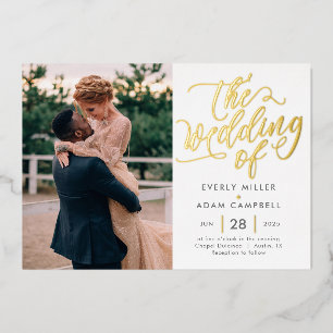 Eternal Bliss Real Folie Photo Wedding Invitation  Folie Uitnodiging