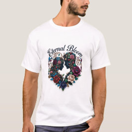 Eternal Bloom Embrace T-Shirt | Intricate Couple