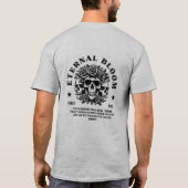 Eternal Bloom Gothic Skull T-Shirt (Dos)