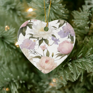 Eternal Blossom: Betoverende Bloemenhart Ornament