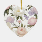 Eternal Blossom: Betoverende Bloemenhart Ornament (Voorkant)