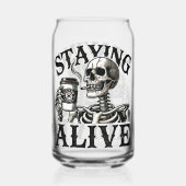 Eternal Brew: Skeleton Can Glass Blikvorm Glas (Achterkant)