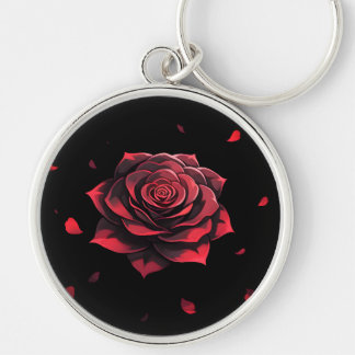 Eternal Crimson Rose Gothic Noir Sleutelhanger