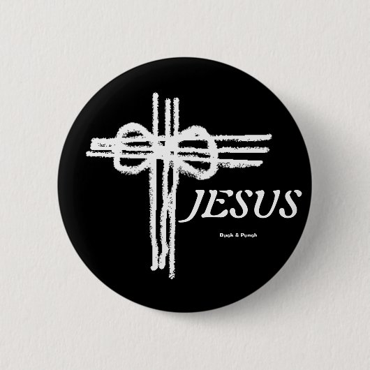 Eternal Cross/JESUS Ronde Button 5,7 Cm (Voorkant)