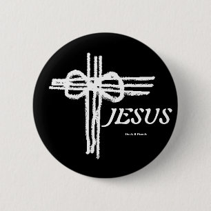 Eternal Cross/JESUS Ronde Button 5,7 Cm