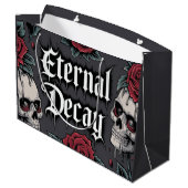Eternal Decay" Gotische schedel en Roos Groot Cadeauzakje (Achterkant Gekanteld)