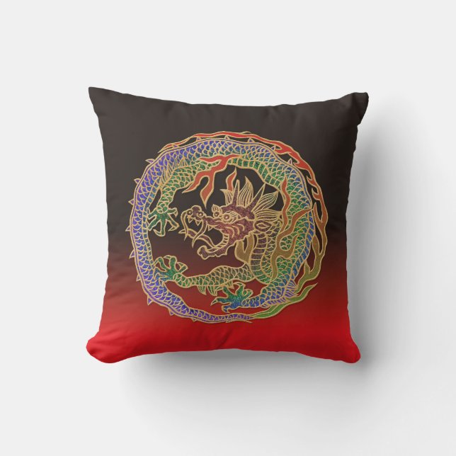Eternal Dragon Circle Kussen (Voorkant)
