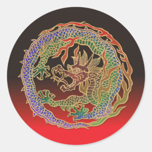 Eternal Dragon Circle Ronde Sticker