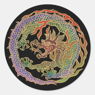 Eternal Dragon Circle Ronde Sticker