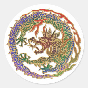 Eternal Dragon Circle Ronde Sticker