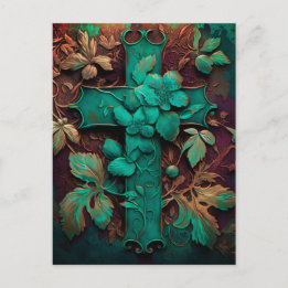Eternal Faith - Een tijdloze Verdigris Cross Holid Feestdagenkaart